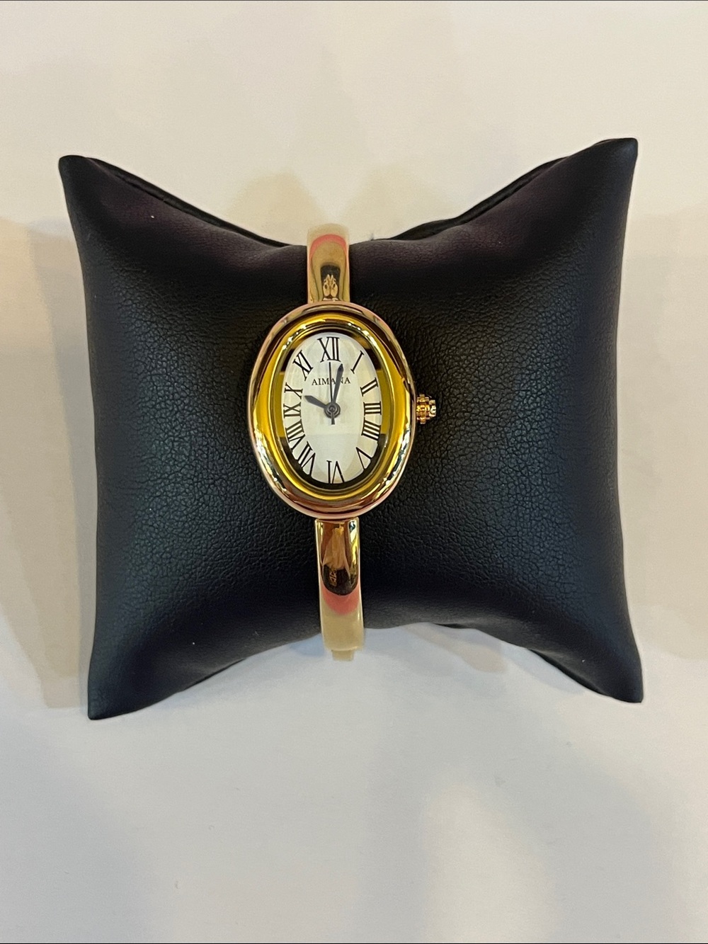 Gold-Tone Oval Bangle Watch for Women - Gold